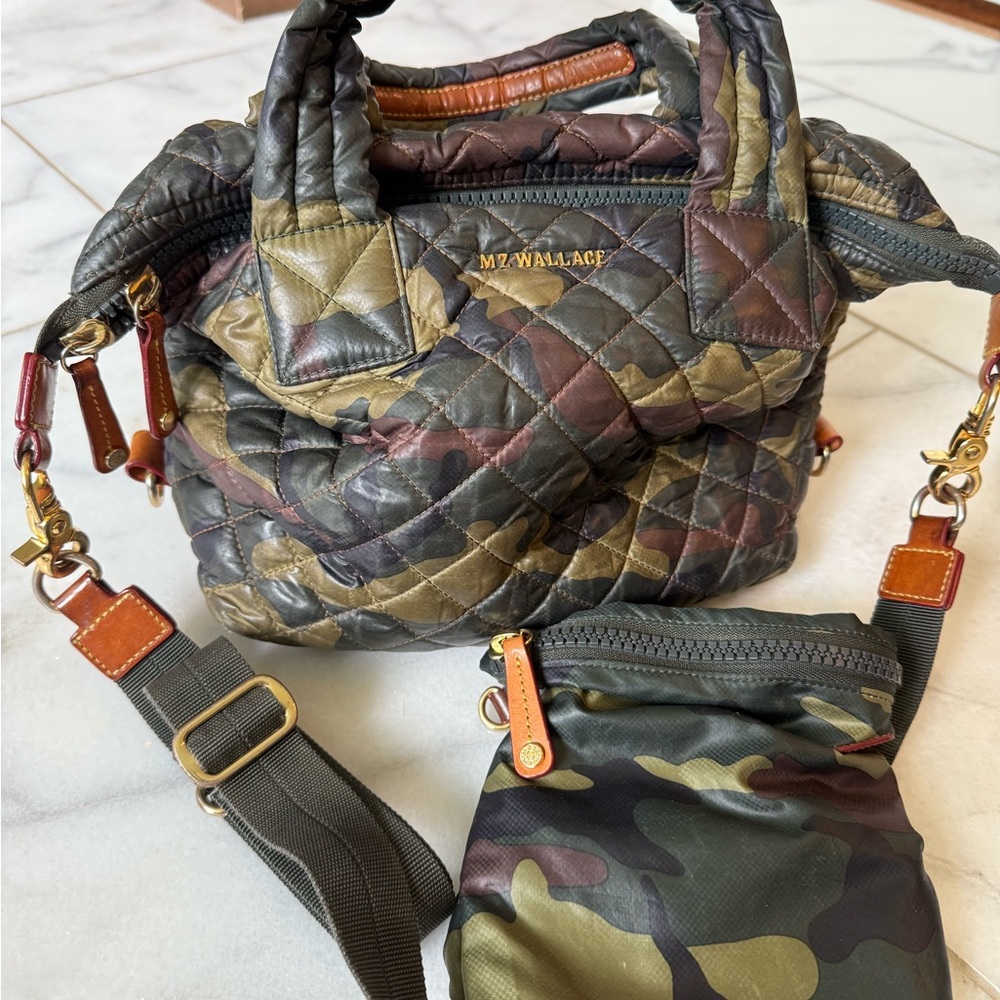 MZ Wallace Quilted Camouflage Bag Duo